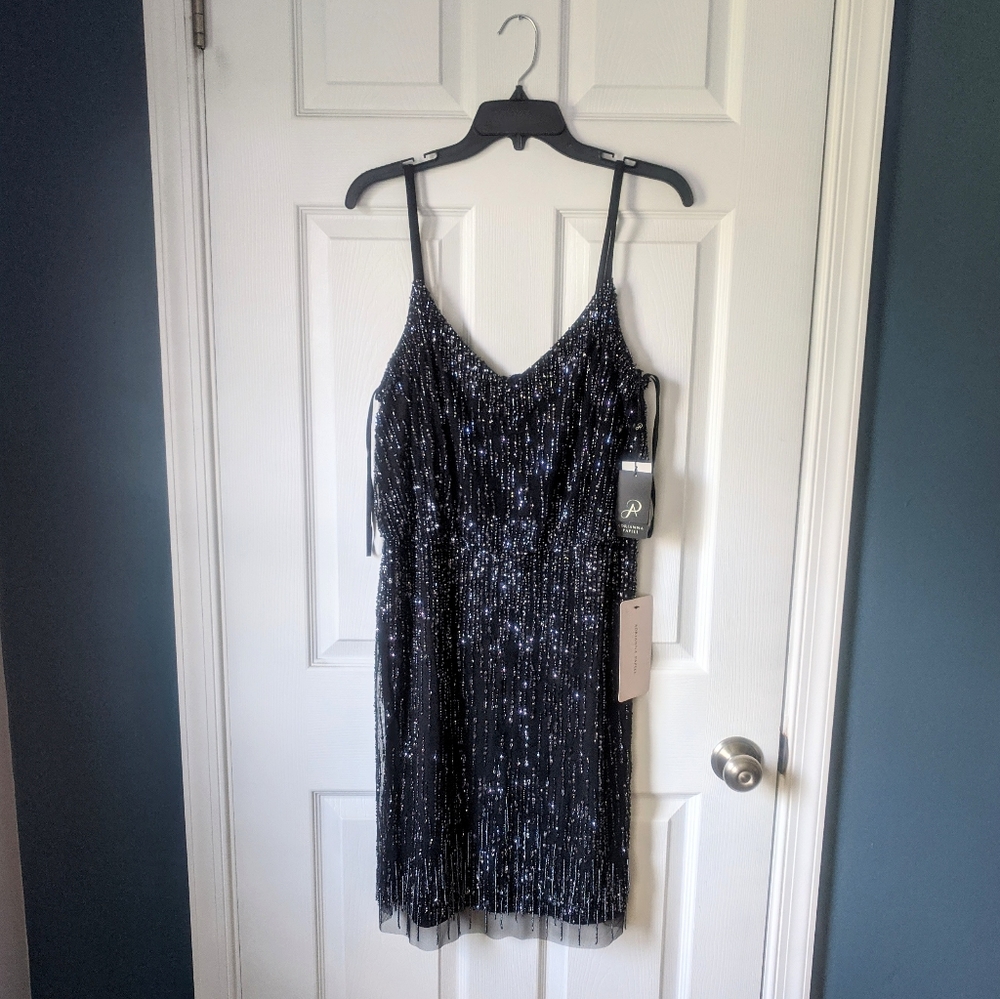 Adrianna Papell Cocktail Fringe Dress (16M)